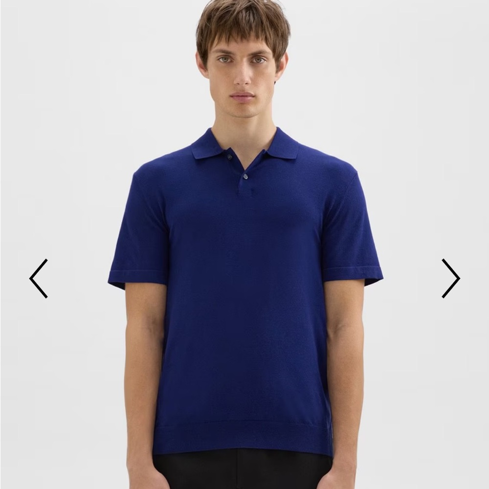 Theory Goris Fine Bilen Polo Shirt Men's XXL